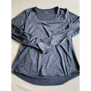 Athlete Women's Long Sleeve Active T Shirt Blue Size L